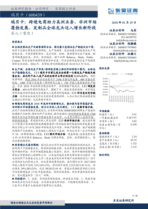 瑞貝卡(600439): 全球發制品龍頭，跨境電商與非洲市場雙輪驅動，邁入增長新階段